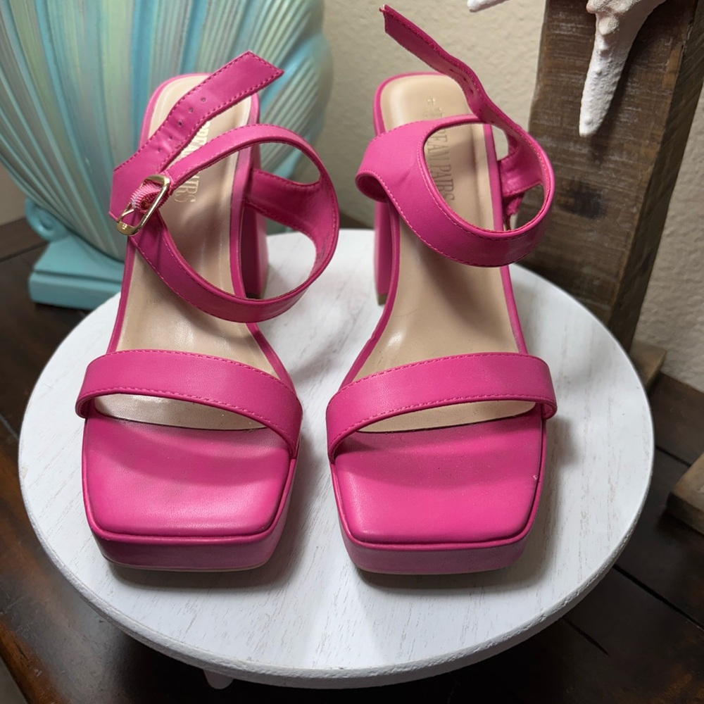 Pink Strappy Sandals